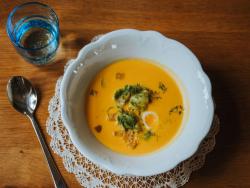 Rüblicremesuppe – Stufe 4