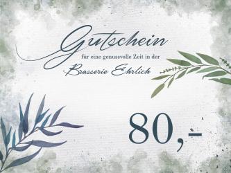 Gutschein im Wert von 80,- Euro